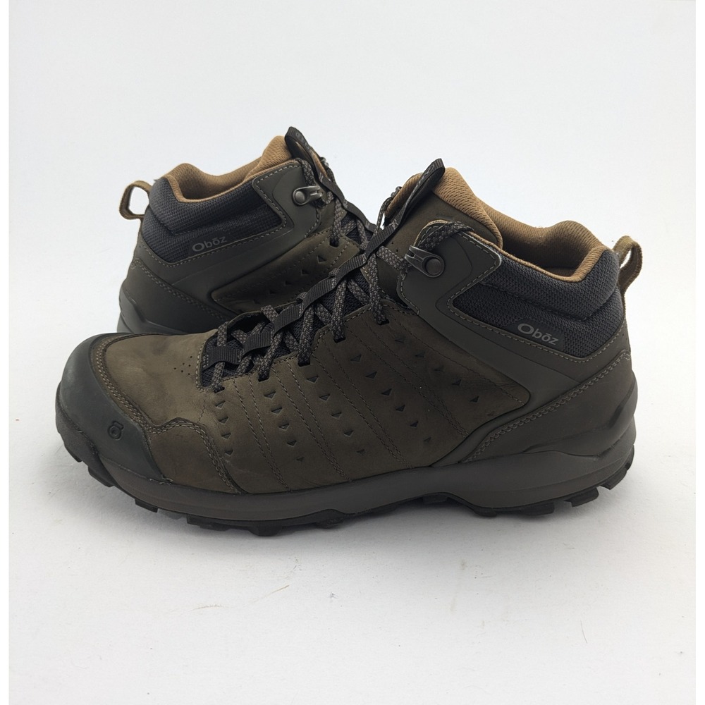 Mens Oboz Sypes Mid Cedar Brown WP Leather Hiking Boots 77101.11101 Size 11.5